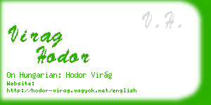 virag hodor business card